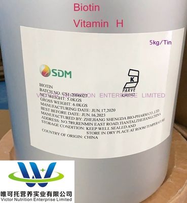 Papierverpackungsmaterial Biotin 98% Vitamin H Vitamin B7 D-Biotin CAS Nr. 58-85-5