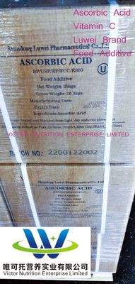 Shandong Luwei Vitamin C Pulver Ascorbinsäure Lebensmittelqualität Vc &gt; 90% Wirkstoffe
